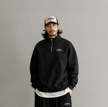 Load image into Gallery viewer, "CAMBERGANG" Black 3D Metallic Quarter Zip