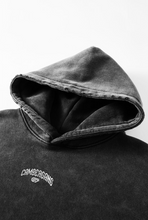 Load image into Gallery viewer, "CAMBERGANG" Black 3D Metallic Stone Washed / Distressed Hoodie