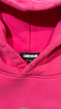Load image into Gallery viewer, "CAMBERGANG" HOT PINK 3D Metallic Stone Washed / Distressed Hoodie