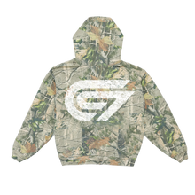 Load image into Gallery viewer, "WRECKED" VINTAGE CAMO SCRIPT LOGO HOODIE
