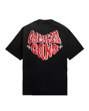 画像をギャラリービューアに読み込む, "RED CHROME HEART" BLACK PREMIUM HEAVYWEIGHT TEE