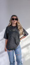Load image into Gallery viewer, "CAMBERGANG" Black 3D Metallic Stone Washed Tee
