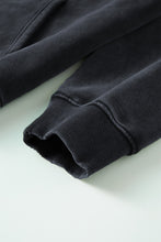 Load image into Gallery viewer, "CAMBERGANG" Black 3D Metallic Stone Washed / Distressed Hoodie