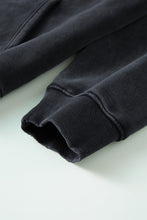 Load image into Gallery viewer, "CAMBERGANG" Black 3D Metallic Stone Washed / Distressed Hoodie