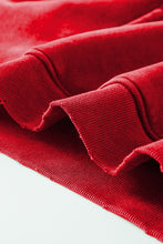 Load image into Gallery viewer, "CAMBERGANG" RED 3D Metallic Stone Washed/ Distressed Hoodie