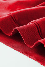 画像をギャラリービューアに読み込む, "CAMBERGANG" RED 3D Metallic Stone Washed/ Distressed Hoodie