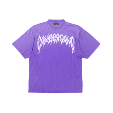Load image into Gallery viewer, "WRECKED SCRIPT" NEON PURPLE TEE