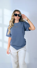 Load image into Gallery viewer, &quot;CAMBERGANG&quot; Denim 3D Metallic Garment Dyed Tee
