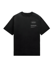 Load image into Gallery viewer, &quot;TANDEM&quot; BLACK PREMIUM HEAVYWEIGHT TEE
